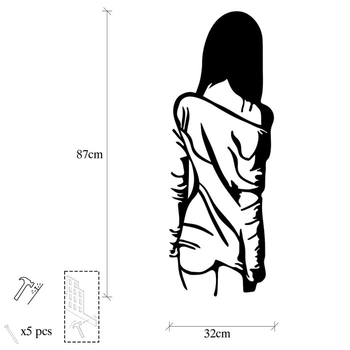 Wallity Woman With Loose Dress Escultura de pared Wallity Woman With Loose Dress Escultura de pared